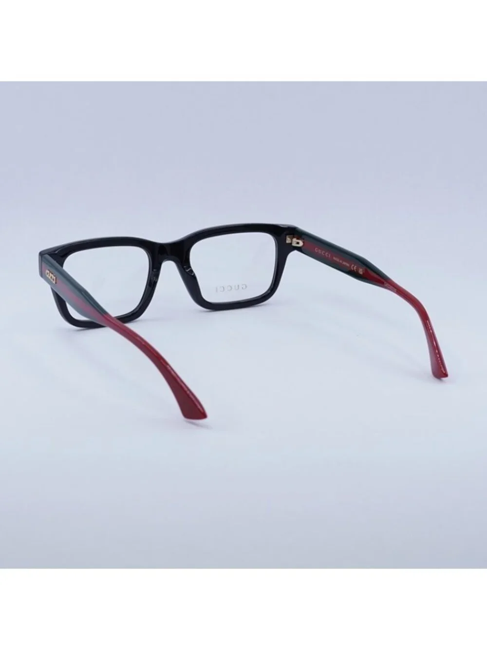 Gucci GG1865O 004 Eyeglasses Black/Green/Red 52mm Square Frame